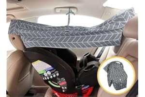 MOLLYCODDLE Universal Convertible Car Seat Cover Car Seat Shade Car Seat Sun Shade Visor Extender Car Seat Canopy for Baby and Toddler Car Seat Rear Facing Forward Facing Backseat Sun Shade for Baby