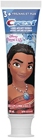 Crest Kid's Cavity Protection Toothpaste featuring Disney Princesses, Bubblegum, 100 mL, Ages 3+ packaging