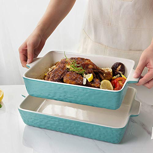Bakeware Set, Krokori Rectangular Baking Pan Ceramic Glaze Baking Dish