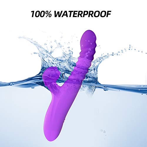 G-spot Dildo Vibrator，Edan\'s Secret Clitoris Stimulator with Powerful Suctions and Vibrations for Women Couples Clitoris Orgasm,Waterproof Silicone Adult Sex Toys（Purple）