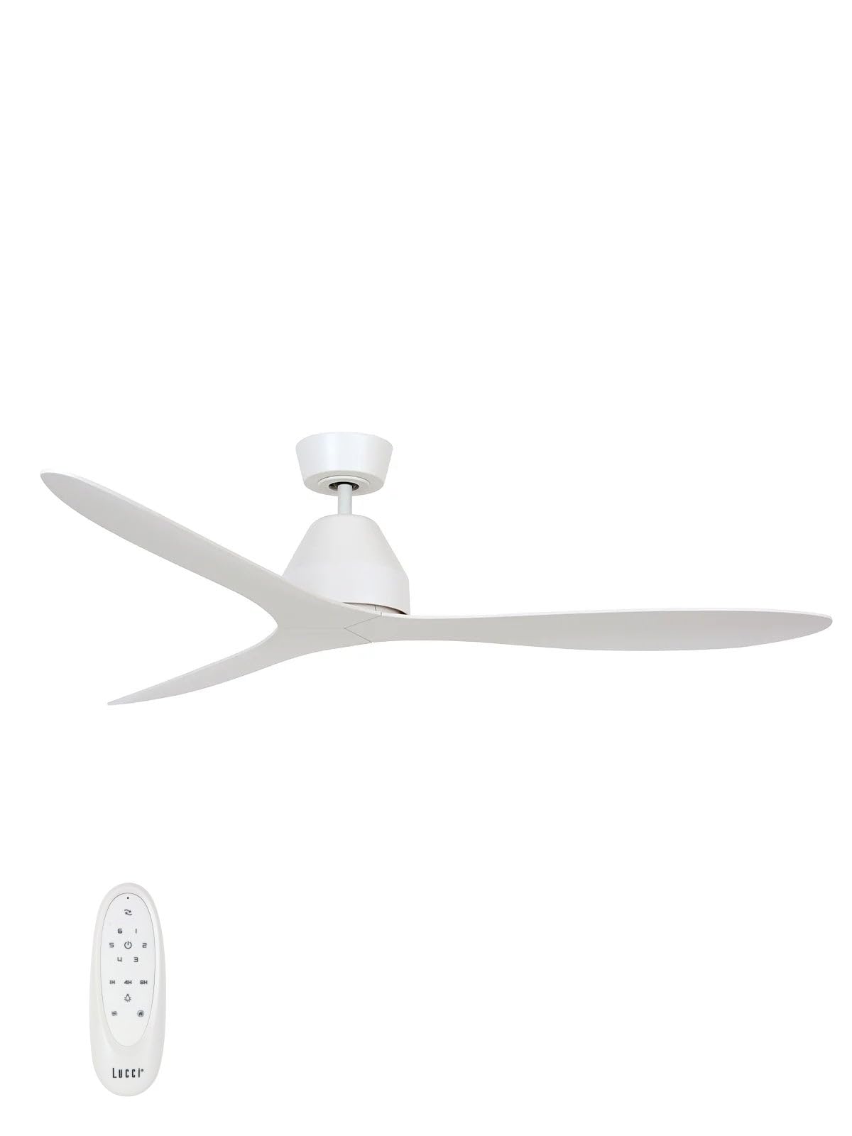 LUCCI AIR Whitehaven Ceiling Fan with Remote Control 6 Speeds 35 W ABS White 142cm Diameter