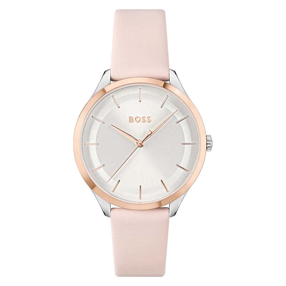 BOSS Analogue Quartz Watch for Women PURA Collection with Blush Leather Strap - 1502643