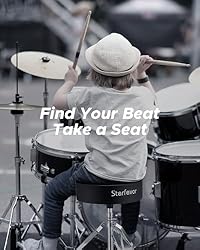 Starfavor Drum Throne Adjustable Drum Stool Padded