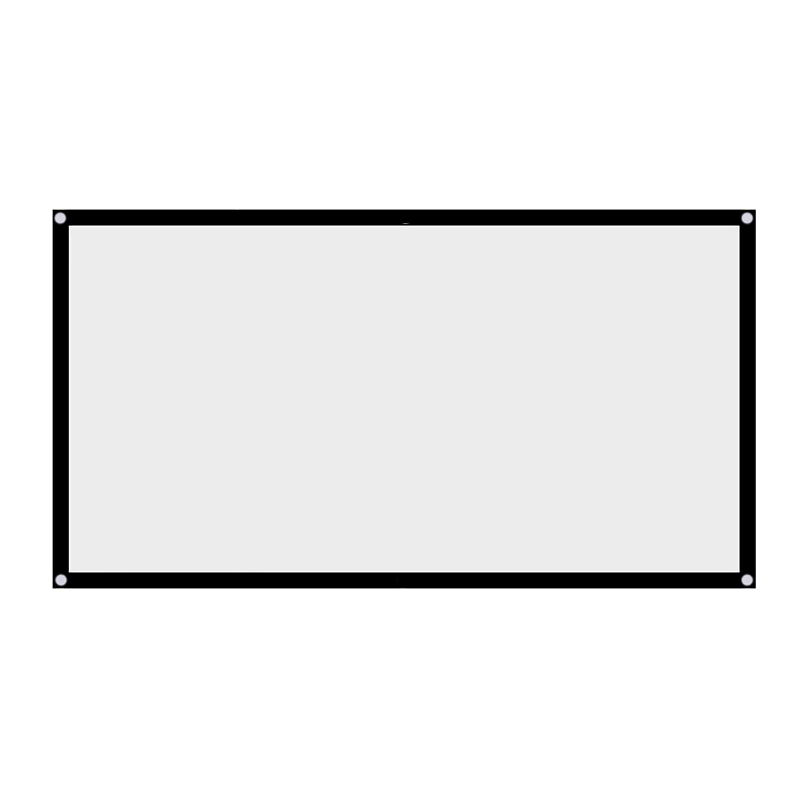 Kafuty 60''/72''/84''/100'' 120'' Inch Projector Screen 16:9 HD 4K Portable Foldable Projection Screen with Black Edging and Hanging Holes Suitable for Home, Open-Air Cinema etc.(72 inch)