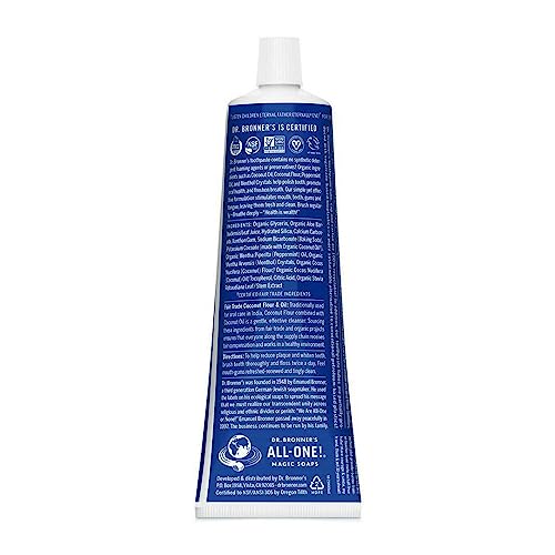 Dr. Bronner’s AllOne Toothpaste (Peppermint, 5 ounce, 3Pack) 70