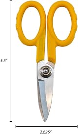 Miller KS-1 Yellow Fiber Optic Kevlar Scissors Utility Cable Cutters 5.5in view 2