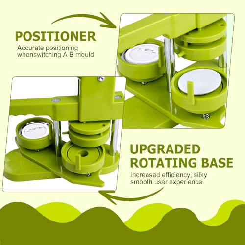 Máquina de Fazer Bottons 25 mm (0,98"/1 pol.), Kit para Produção de Bottons com 100 Conjuntos, Cortador Circular e Chave Hexagonal, para DIY, Artesanato, Atividades Escolares e Lazer em Família