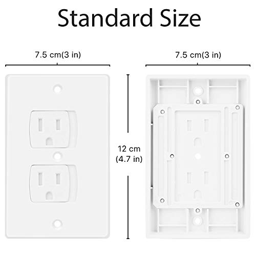 8 Pack Upgraded Self Closing Electrical Outlet Covers Baby proofing Safety Universal Wall