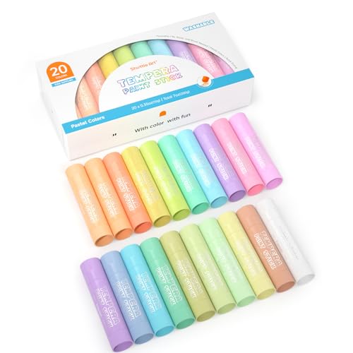 20 Pastel Colors Tempera Paint Sticks