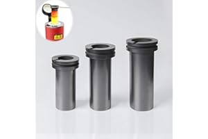 GANGOU Graphite Crucible, 1kg/2kg/3kg High Purity Graphite Crucible, Melting Gold, Silver, Copper, Furnace Casting Mould Melt Jewelry Tools (3 KG)
