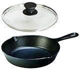Lodge Seasoned Cast Iron Skillet with Tempered