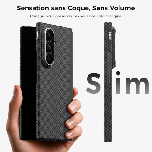 BENKS Samsung Galaxy Z Fold 8 Ultra Case with Tempered Glass, Aramid Fiber Kevlar Ultra Thin Rugged Case with Hinge Protection, Compatible MagSafe, ArmorGrid Air Grand Combo