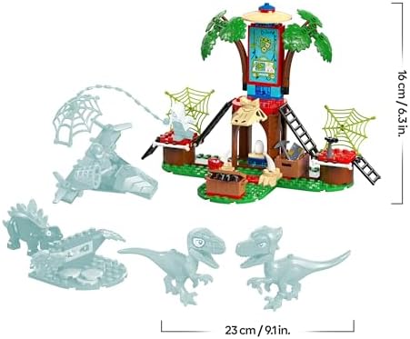 Marvel Spidey y Gobby: Batalla de Raptores en la Base de la Casa del Árbol, Dinosaurios de Juguete, Minifigura Spider Fantasma, Regalo para Niños y Niñas de 4 + Años Spidey y su Superequipo 11200