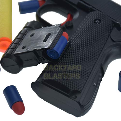 Backyard Blasters Toy Gun Colt M1911A1 Rubber Bullet Pistol Mini Pistols,Kids Softs Foam Dart