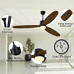 Obabala 52'' Ceiling Fan with Lights Remote Control