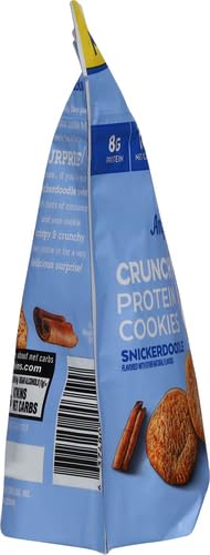 ATKINS ANYTIME SNACKS, BITE-SIZED PROTEIN COOKIES, SNICKERDOODLE, CRISPY & CRUNCHY, 8G PROTEIN, 1G NET CARBS, <1G SUGAR, GOOD SOURCE OF FIBER