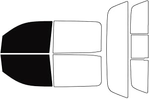Rvinyl Window Tint Kit Compatible with Chevrolet Silverado 2014-2018 (4 Door) - Front Precut Kit - 5%