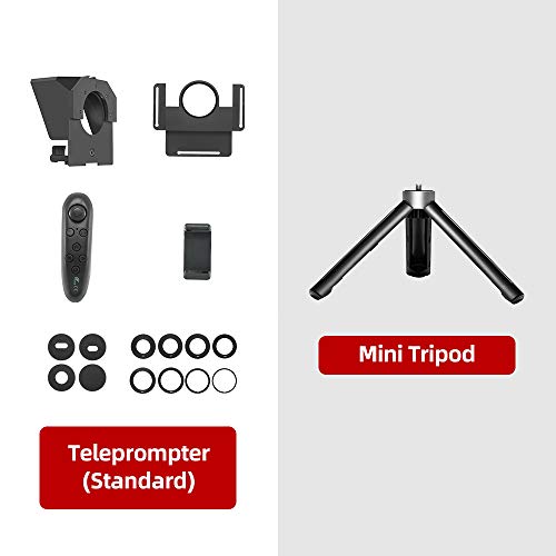 Ambitful Pronstoor Teleprompter Kit Portable Inscriber Mobile Phone Artifact Video With Remote Control For And Dslr Recording (Mini Teleprompter+Mini Tripod)