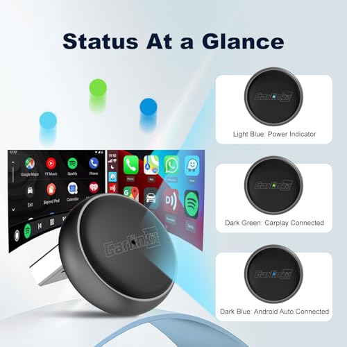 Carlinkit Adaptador automático inalámbrico CarPlay y Android - Mini Ultra 3 Convert OEM con Cable a Llave inalámbrica para iPhone y Android 11+, USB-A/Tipo-C Plug & Play, conexión rápida