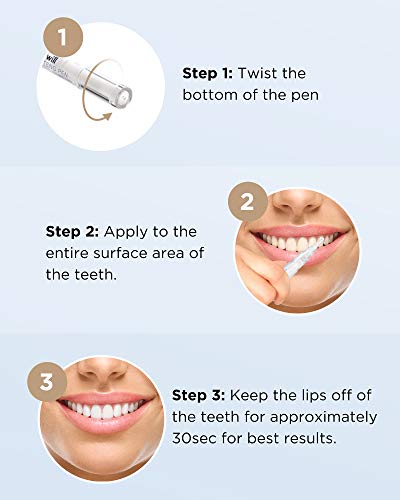 Fairywill Teeth Whitening Pen, 3 Pcs, Dental Formula, Reduced Sensitive Teeth Whitener Pen, White Teeth Pen Remove Tough Stains
