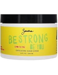 Zandra Exfoliating Sugar Scrub - Dead Skin Exfoliating Cane Sugar, Sunflower and Coconut Oil - Filled with Vitamin E - LEMON TEA TREE (8 oz)