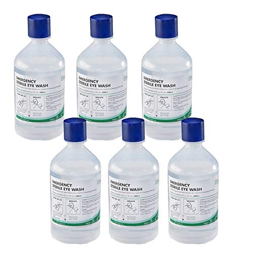 6 x Sterile Eyewash 500ml Bottle