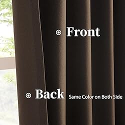 Brown Blackout Pleated Look Curtains 102 Inches