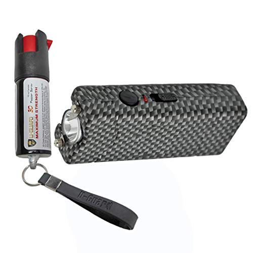 Pepper Spray Keychain Small Stun Gun Self Defense Kit (1) Rechargeable Mini Taser Flashlight (1