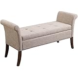 Convenience Concepts Garbo Storage Ottoman, Tan Fabric