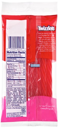 TWIZZLERS PULL ‘N’ PEEL LICORICE CANDY, CHERRY, 6.1 OUNCE