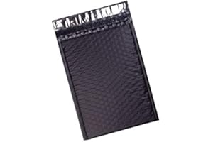 PROLINE PACKAGING ProLine #0 6x10 inches Black Poly Bubble Mailers Padded Envelopes Shipping Bags (500)