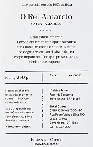 Sirkel Coffee Café Especial Premiado O Rei Amarelo Em Grãos 250G