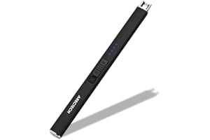 ARECTECH Electric Candle Lighter with Type-C Cable Birthday Gift for Man Women Wife Rechargeable Plasma Arc Lighters for Candle Camping Kitchen Stove Black