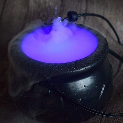 Carremark Halloween Cauldron Mister Mist Maker Smoke Fog Machine LED