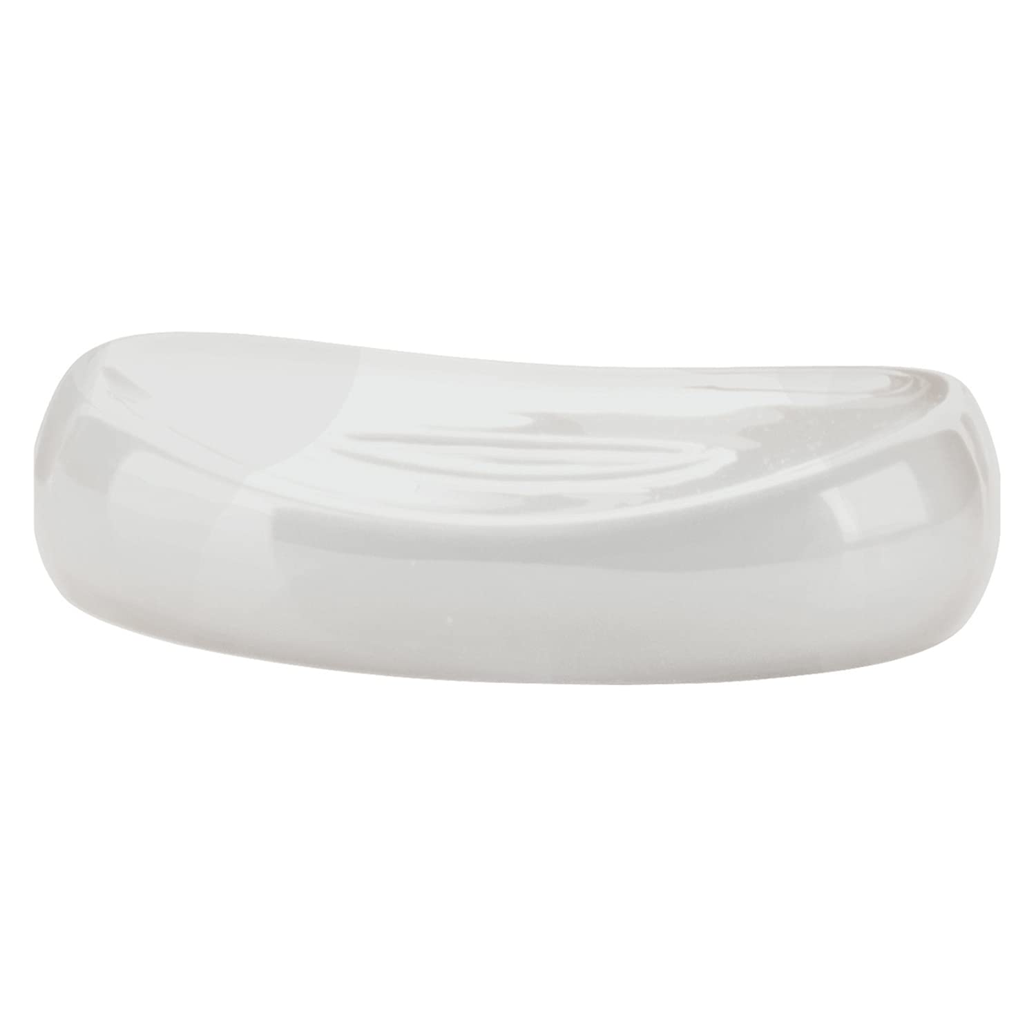 Gedy Adelaide soap, Measures and Weight: 2.7 x 12.4 x 9 cm & 0.2 kg, Solid Ceramic Soap Holder, White Finish, R&D Design, 2 Year Warranty, Unique