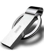 USB 3.0 Flash Drive 2TB,USB Flash Drive USB 3.0 Memory Stick Portable USB Drive 2000GB Waterproof Thumb Drive Metal Mini Pendrive with Keychain