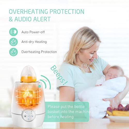 OMORC Baby Bottle Warmer, [Upgraded] Baby Food Warmer with Fast Heating and Constant Temperature Mode, Breast Milk Warmer with LED Display, Overheating Auto-Off and Temperature Control