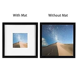 KINLINK 8x8 Picture Frames Black, Square Photo