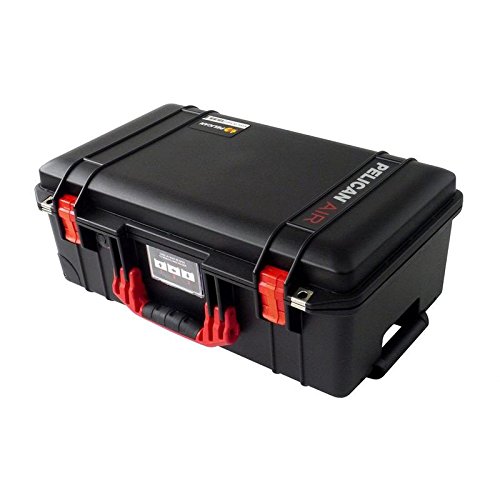 Black Pelican 1535 Air case with Red Handle & latches. With Foam.