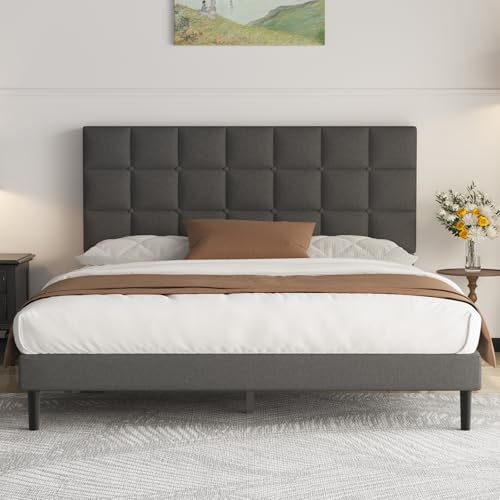 Yocreat Polsterbett 180x200cm Doppelbett, Einfache Montage, Bett 180x200