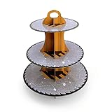 3-Tier Construction Round Cardboard Cupcake Stand