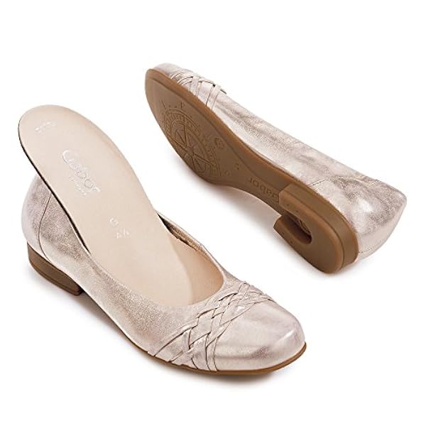 Gabor Ballerinas in grote maten beige 62.633.63 grote damesschoenen