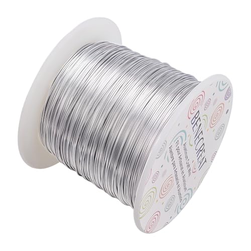 BENECREAT 22 Gauge Silver Aluminum Wire 850FT Decor Jewelry Craft Wire Beading Floral Aluminum Craft Wire for Gem Wrapping, Model Jewelry Making