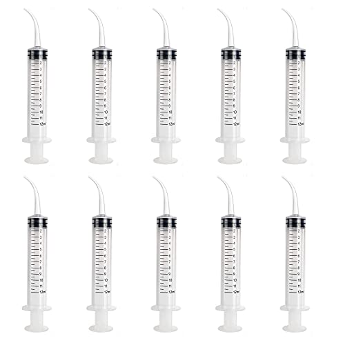 10 Pack Dental Syringe Disposable 12ml Dental Irrigation Syringe with