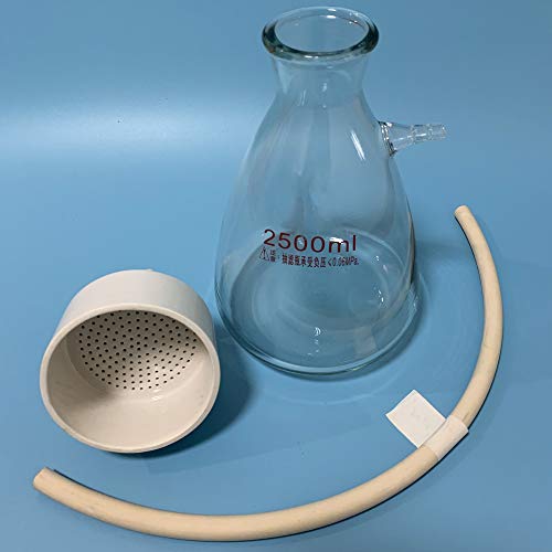 2500ml Filtering Flask With120mm OD Porcelain Buchner Funnel, Heavy