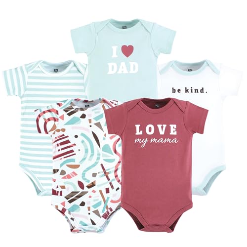 Hudson Baby Infant Girl Cotton Bodysuits, Girl Abstract, Newborn at Amazon