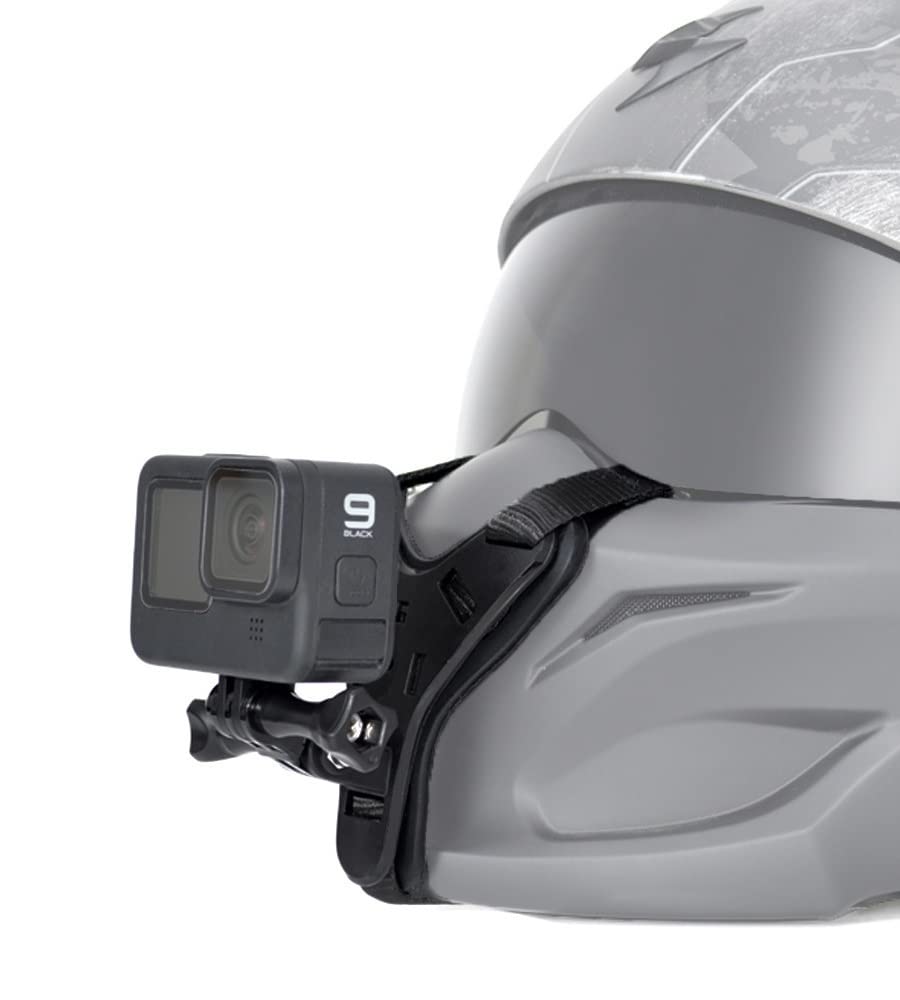 Taisioner Motorcycle Helmet Mount Chin Strap Dirt Bike Holder Mount Dirt Bike Accessories for GoPro Hero 12 11 10 9 8 7 AKASO Insta 360 Action Camera Cycling Video Record (Second Generation)
