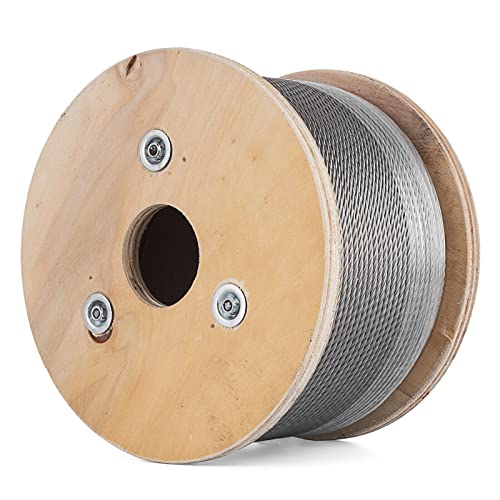 Câble En Acier Inoxydable 7x19 Type 304, Diamètre 3/16" - Longueur 100 Pieds (environ 30m)
