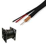 500 Ft Rg59 Siamese Cable Cctv Video Power 95% Black