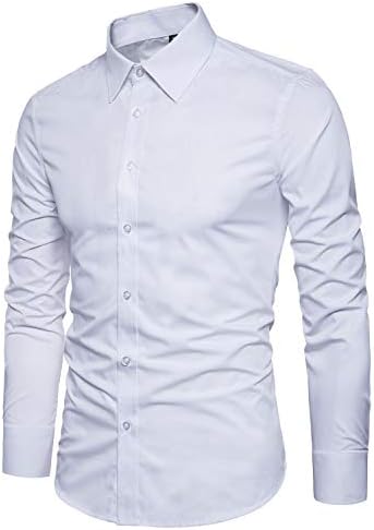 LOCALMODE Cotton Slim Fit Long Sleeve Dress Shirts Men Button Down Easy  Care Solid Formal Shirt White Medium price in Saudi Arabia | Amazon Saudi  Arabia | kanbkam